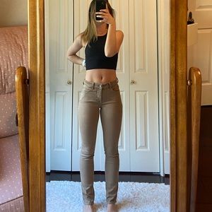 NYDJ Khaki Straight Leg Stretch Pant